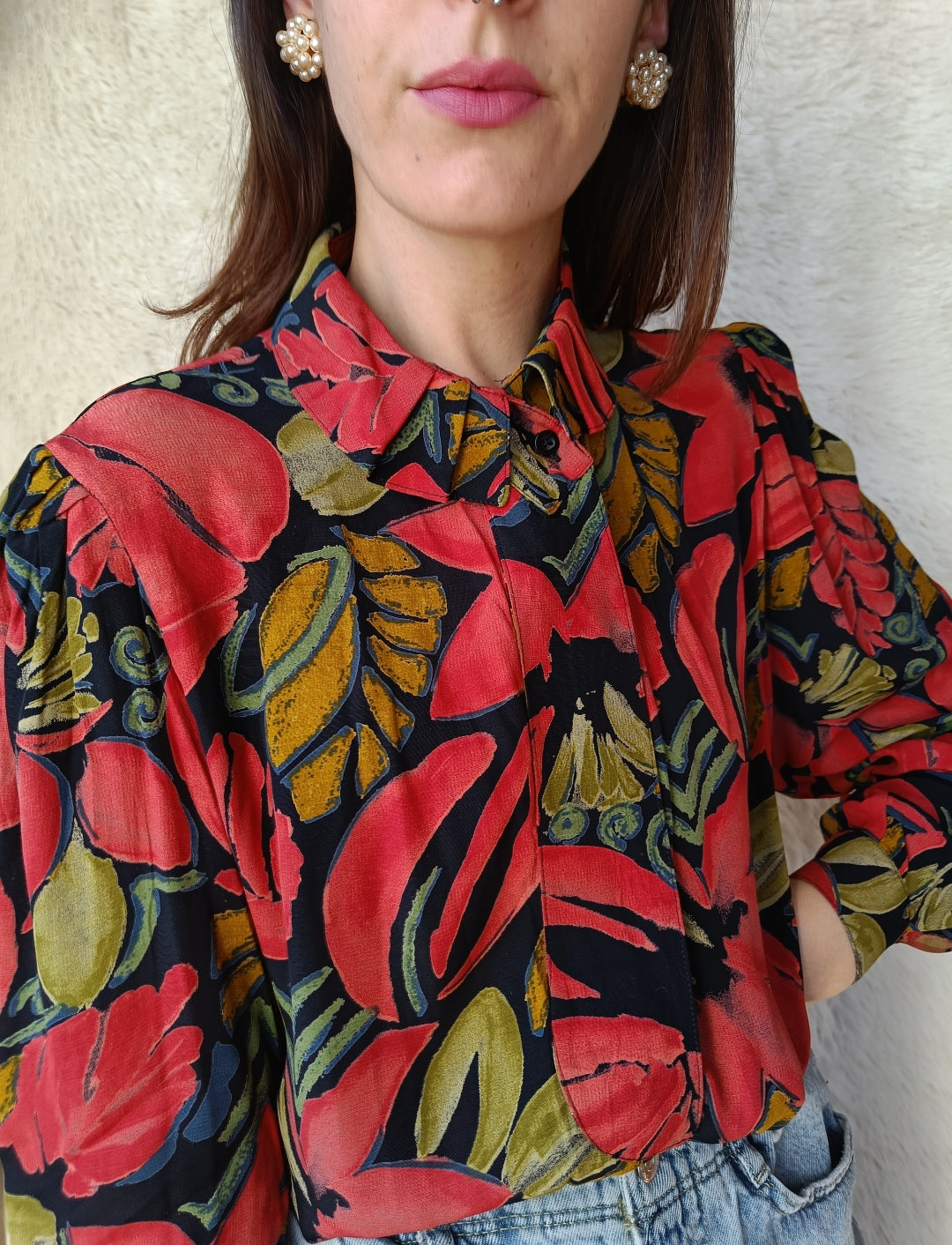 Camicia floreale anni 80