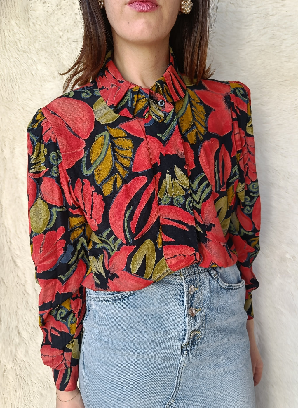 Camicia floreale anni 80