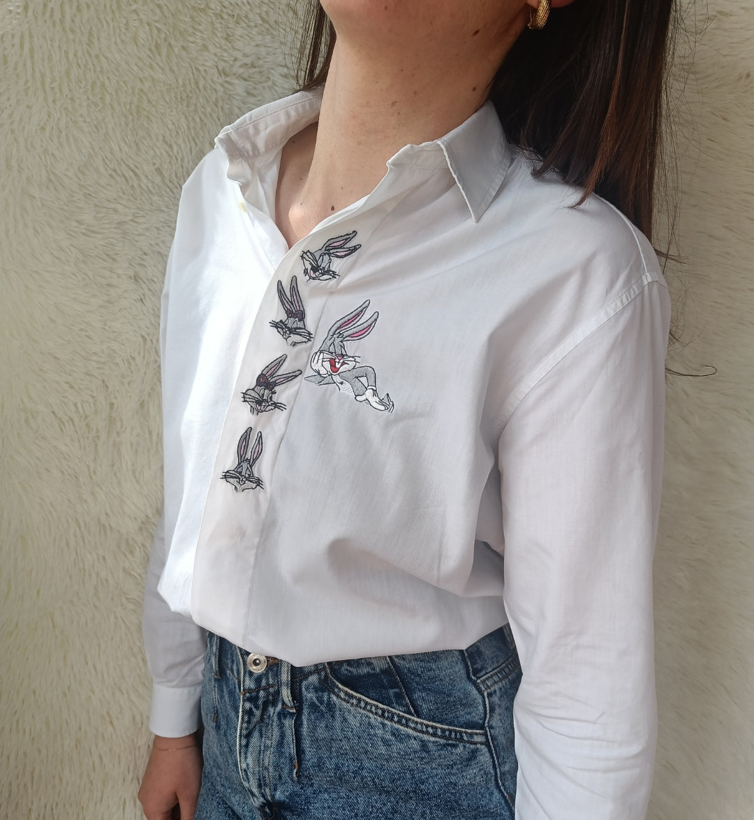 Camicia bugs bunny bianca