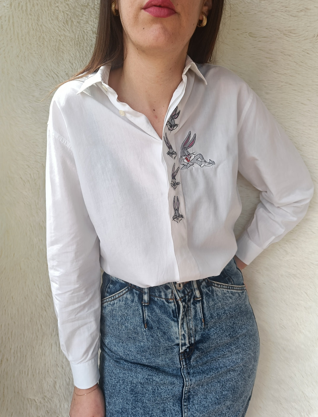 Camicia bugs bunny bianca