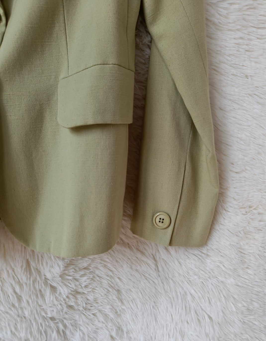 Blazer verde chiaro lino & cotone