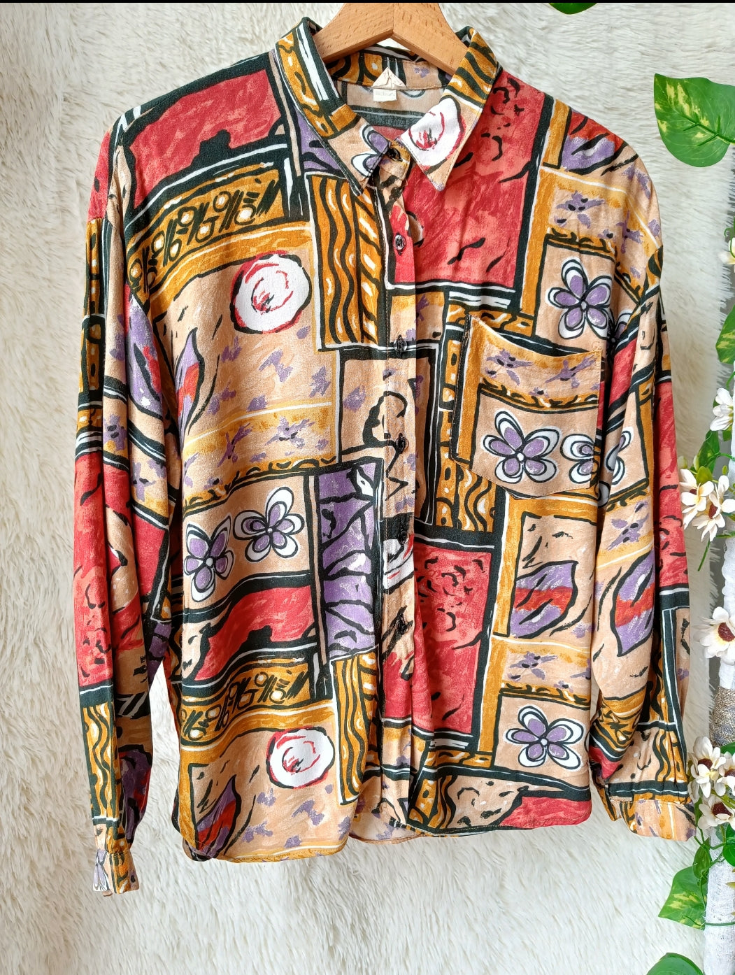 Camicia astratta floreale