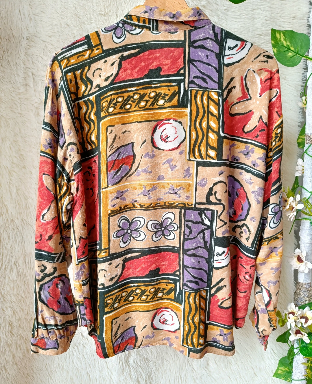 Camicia astratta floreale