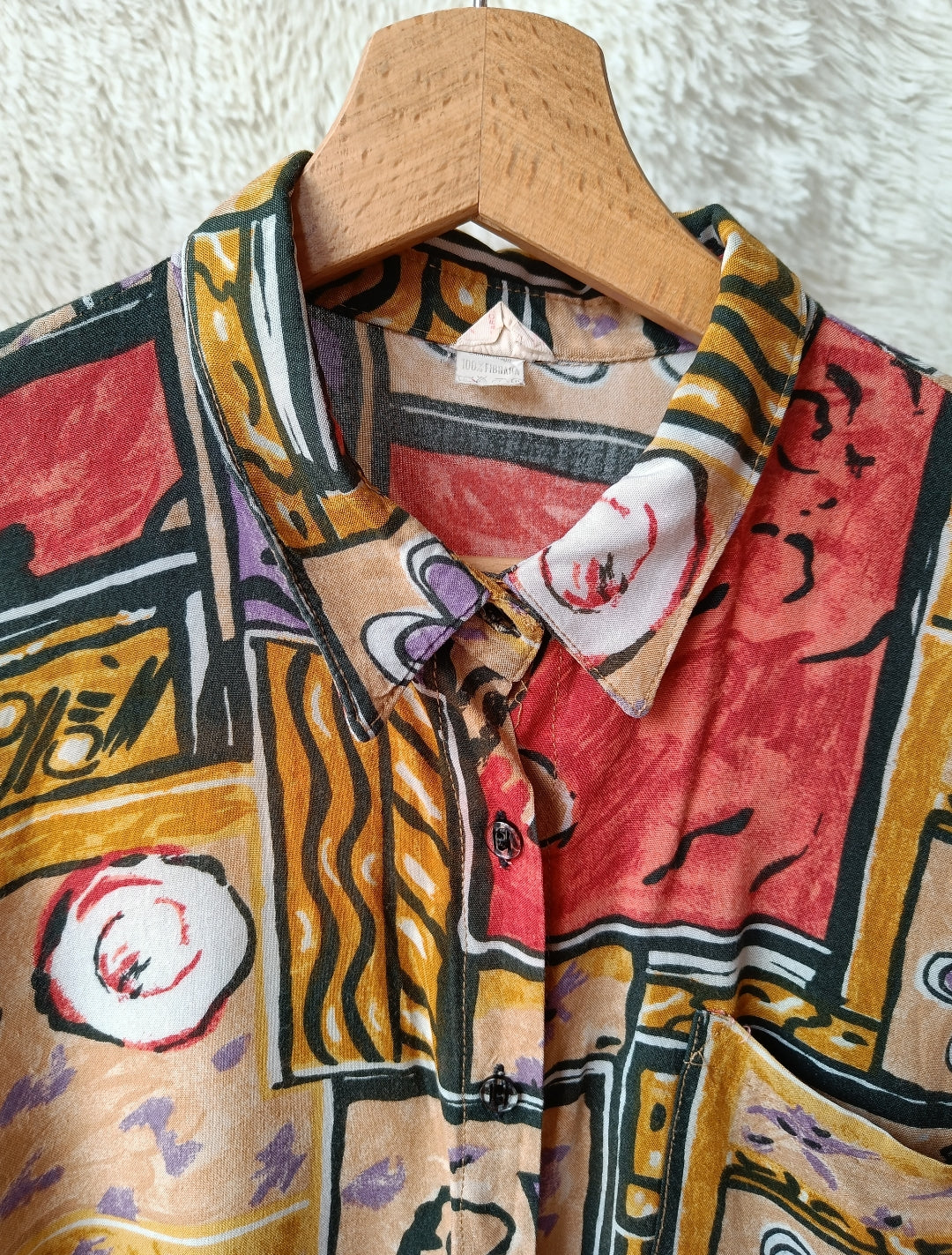 Camicia astratta floreale