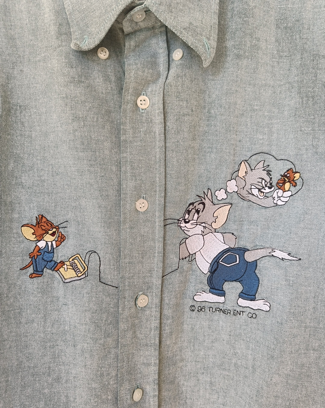 Camicia Tom & Jerry celeste