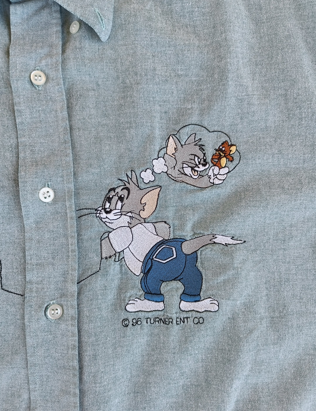 Camicia Tom & Jerry celeste