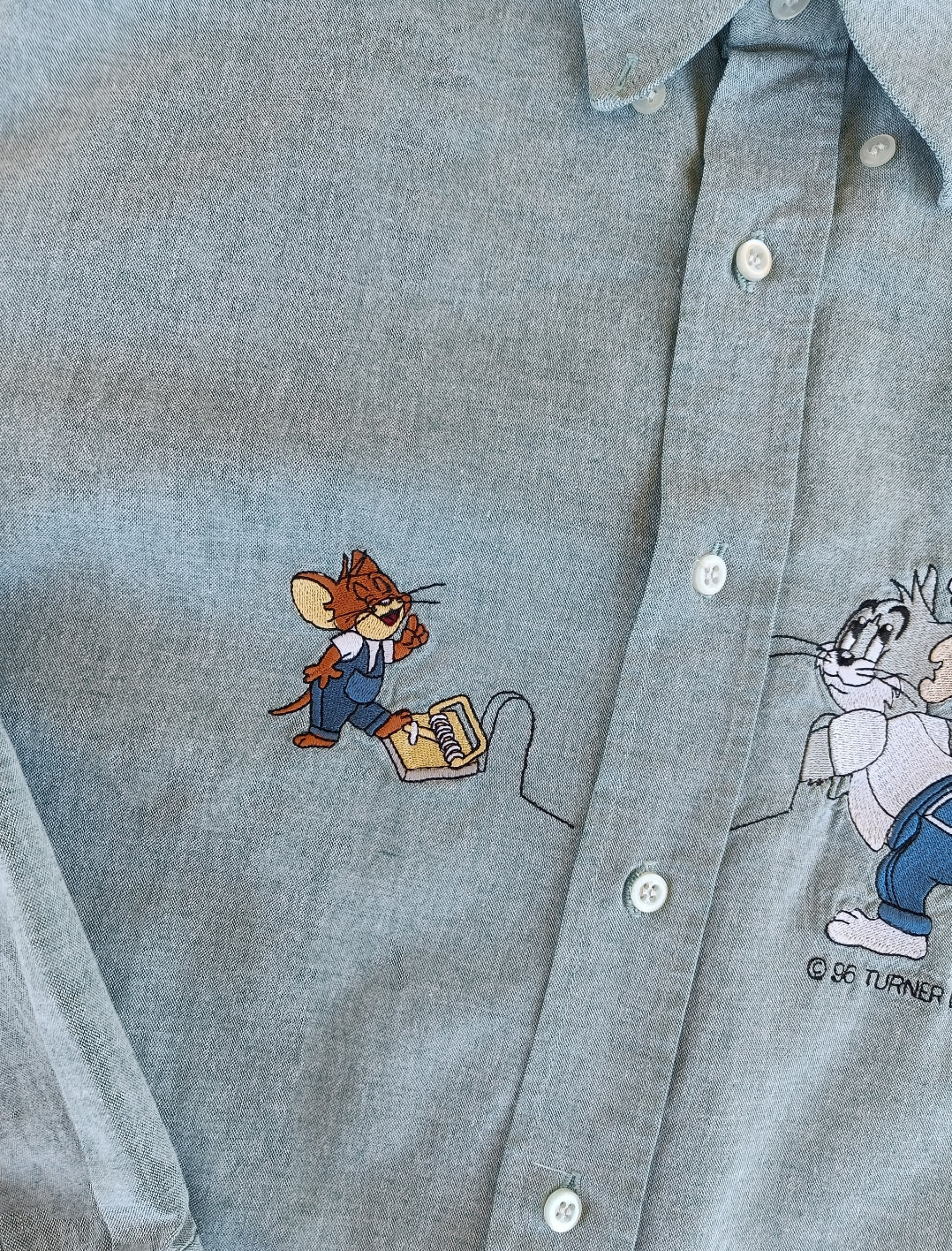 Camicia Tom & Jerry celeste
