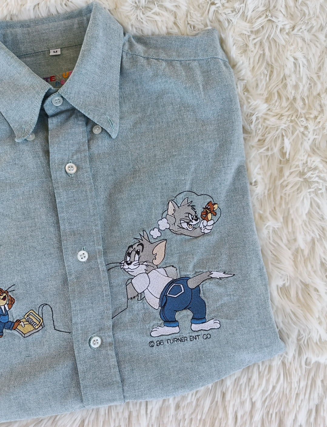 Camicia Tom & Jerry celeste