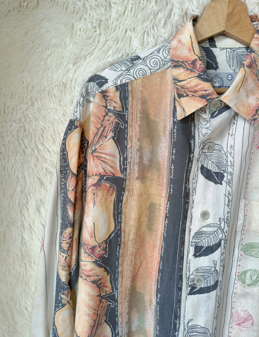 Camicia over con texture astratta