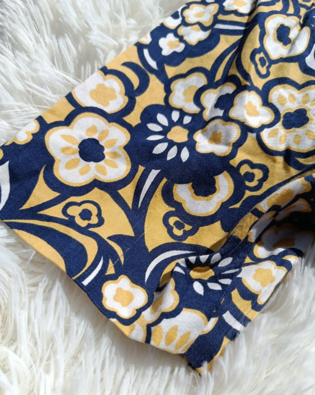 Camicia sartoriale navy & giallo
