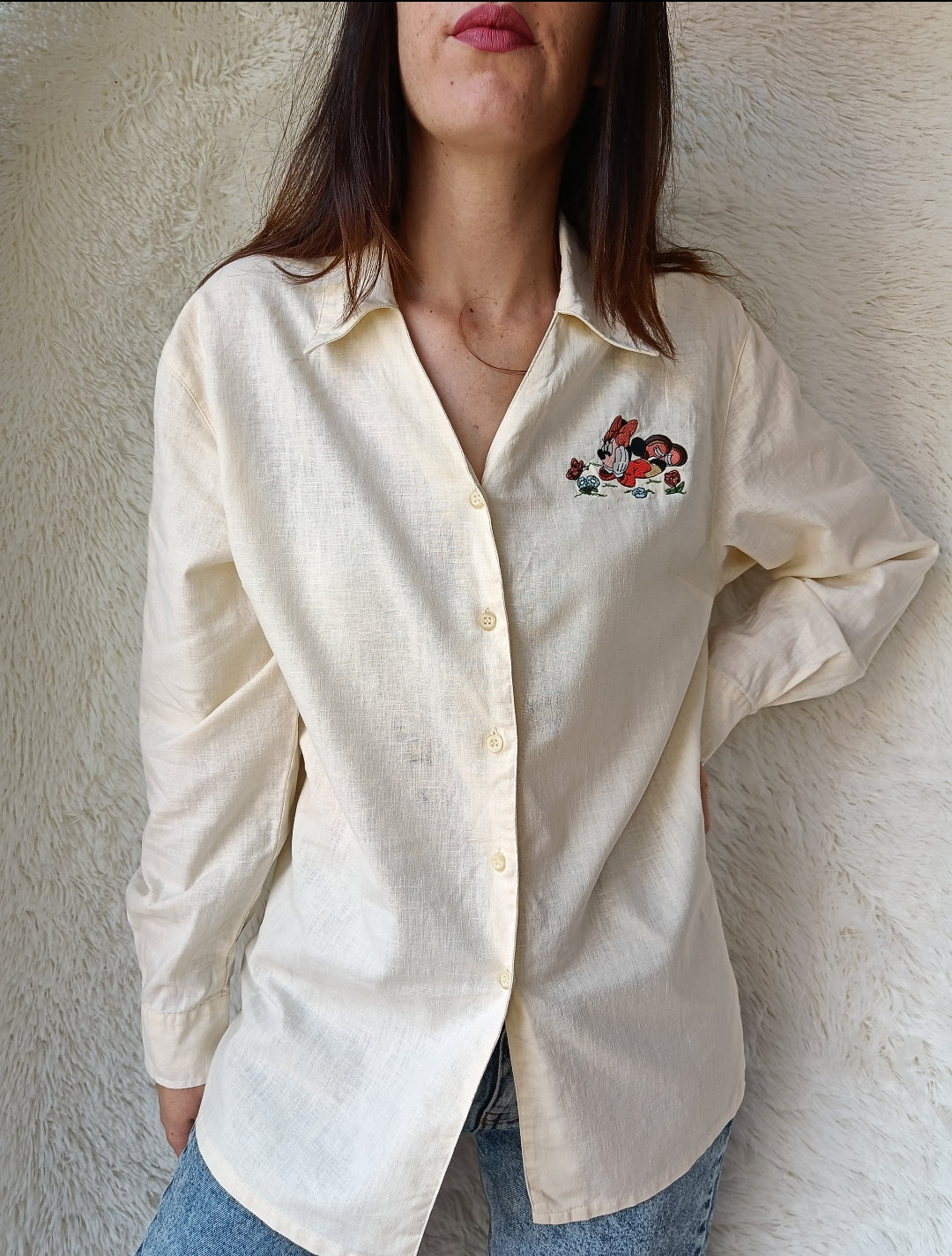 Camicia Minnie lino & cotone
