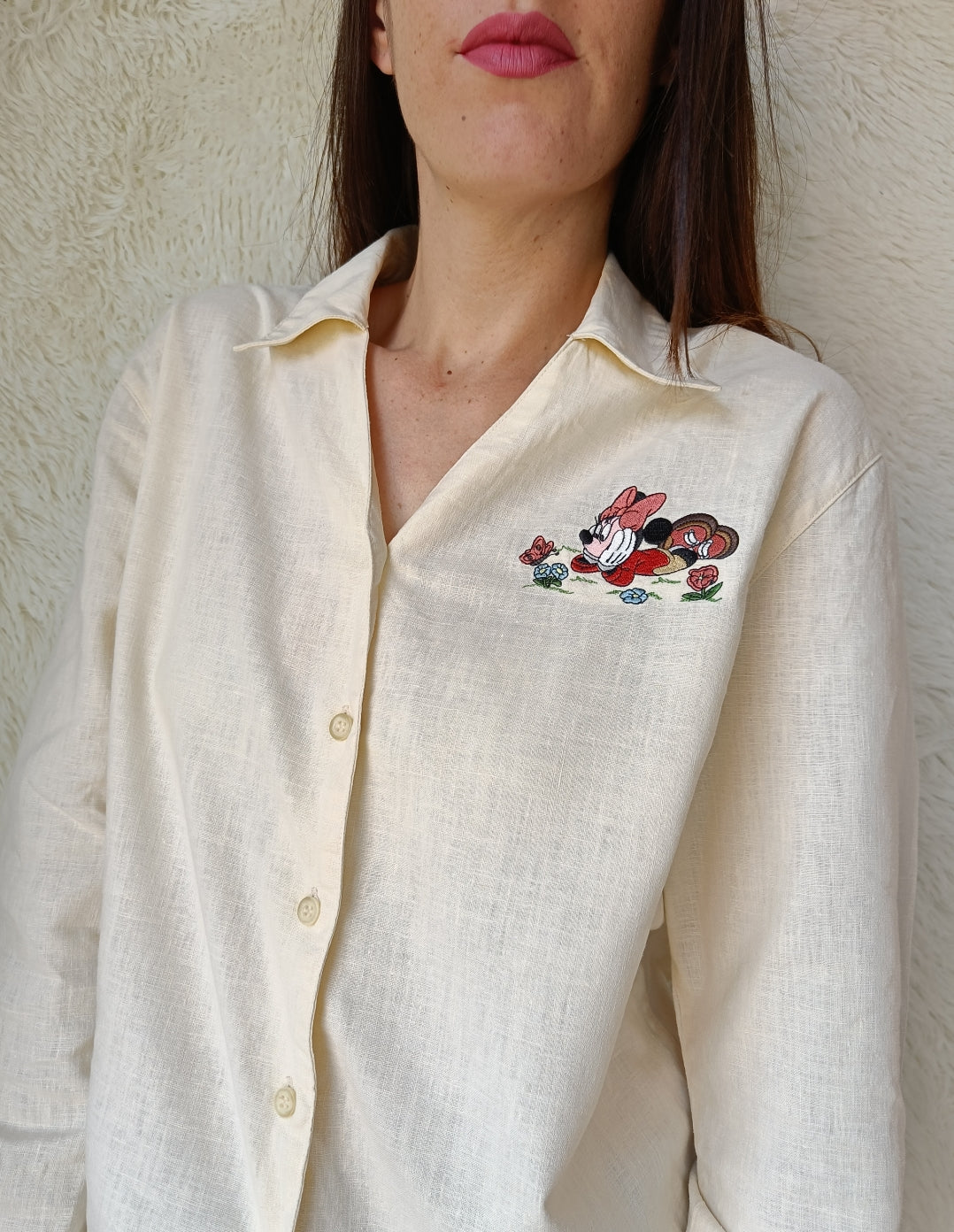Camicia Minnie lino & cotone