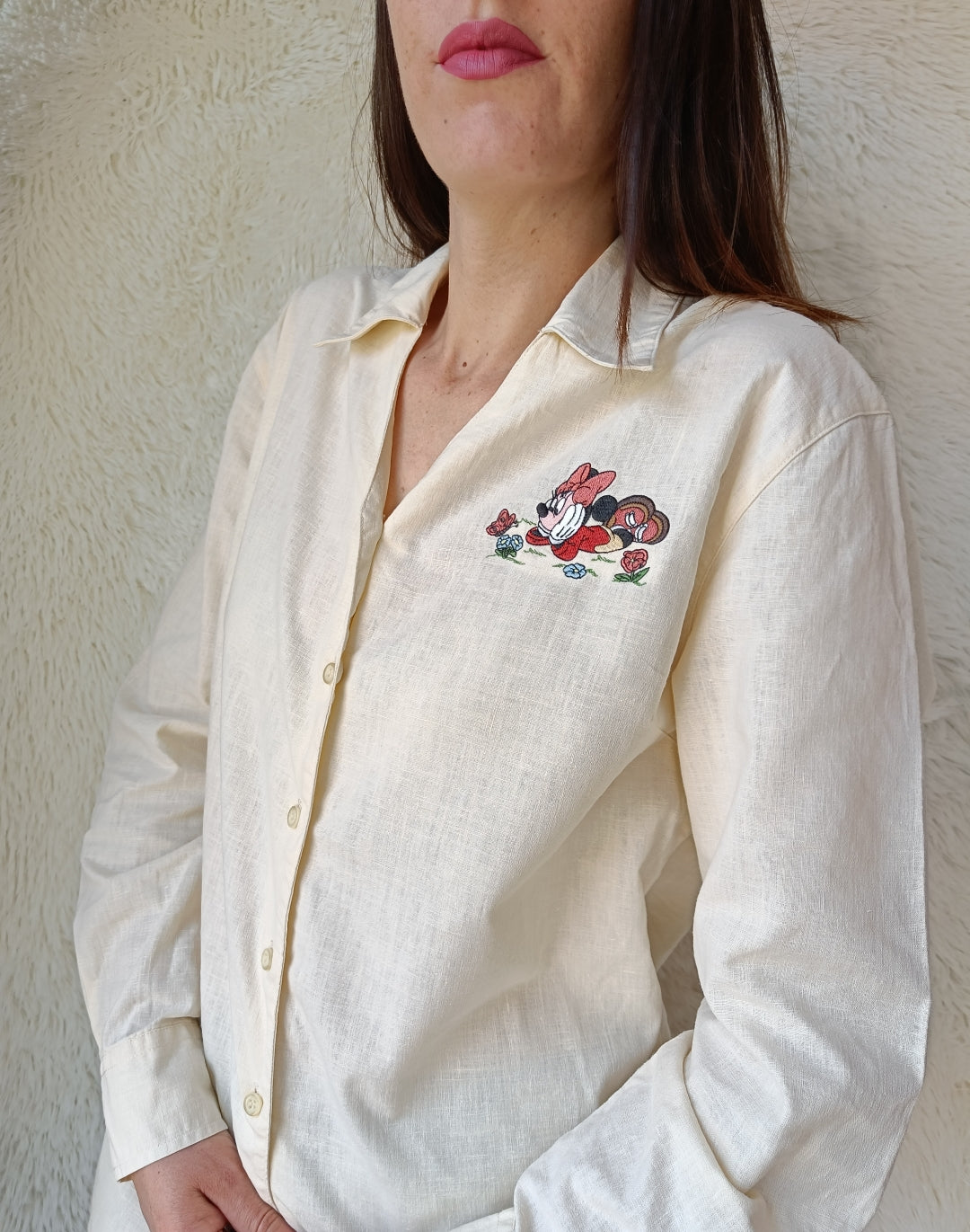 Camicia Minnie lino & cotone