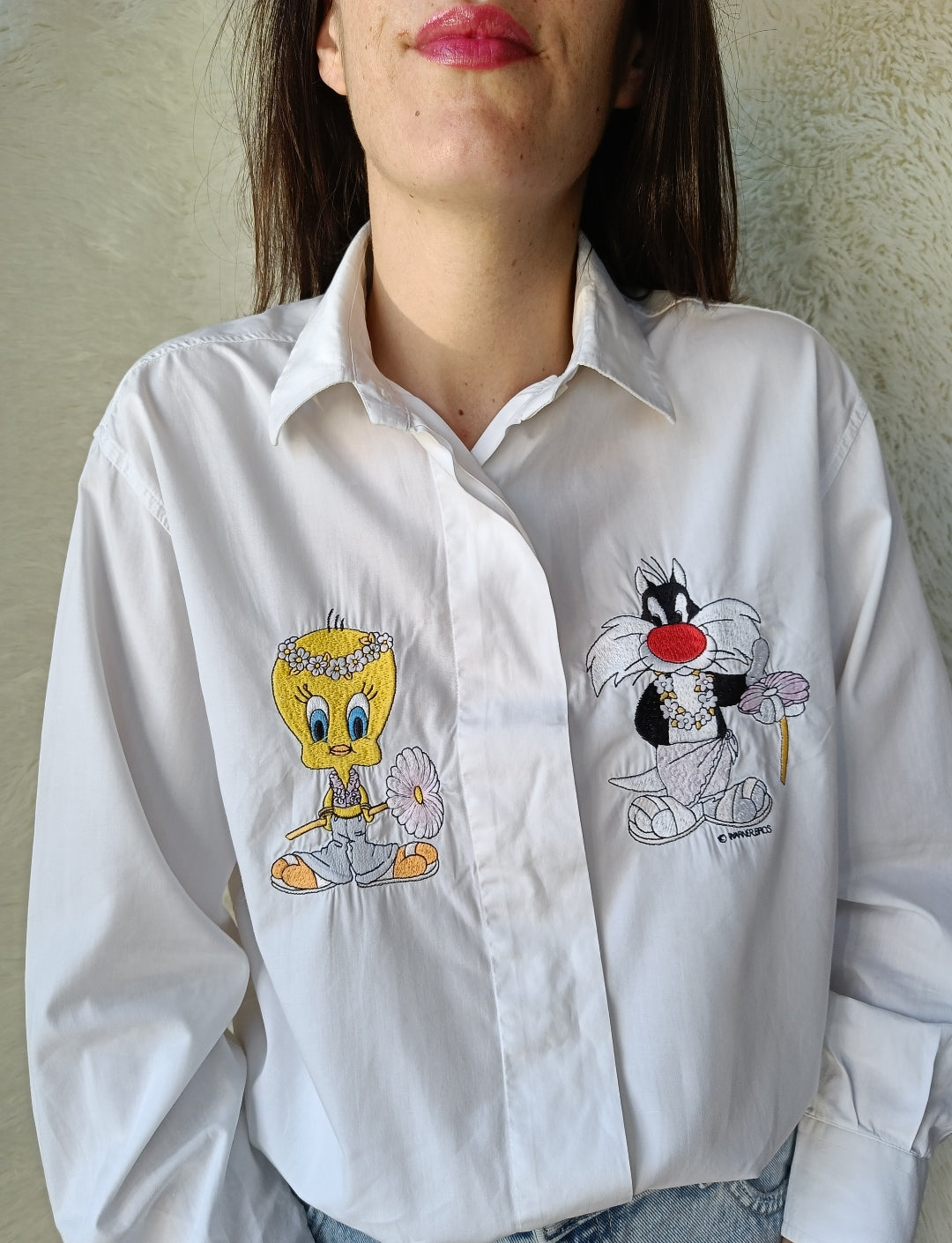 Camicia Titti e Silvestro in Stile Hawaii