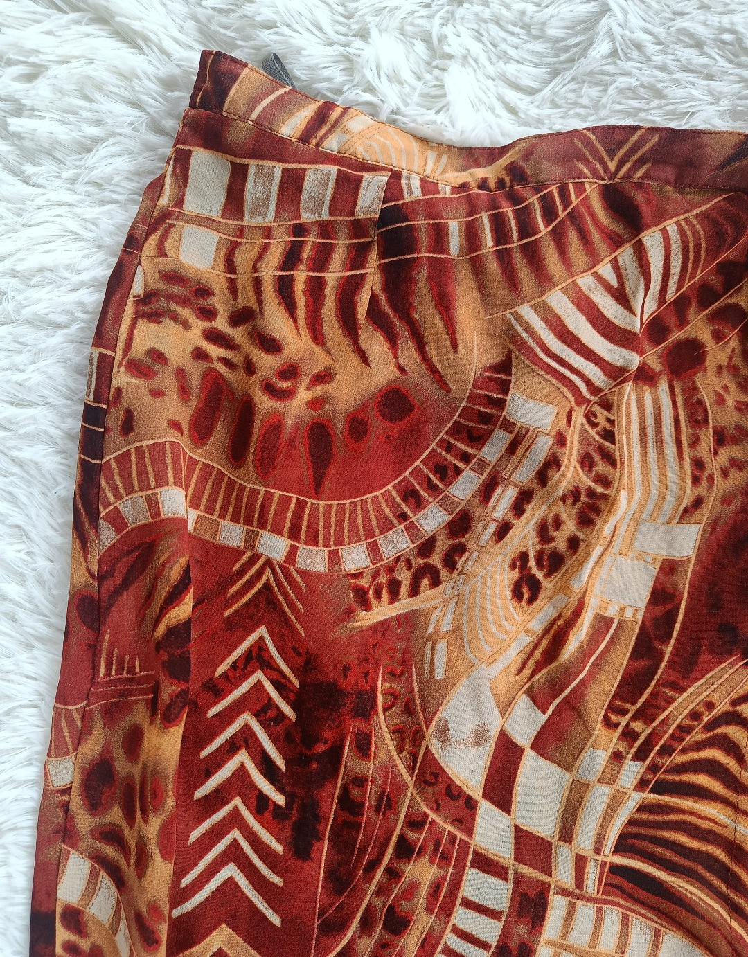 Gonna Longuette Vintage Etno-Geometrica Anni '90
