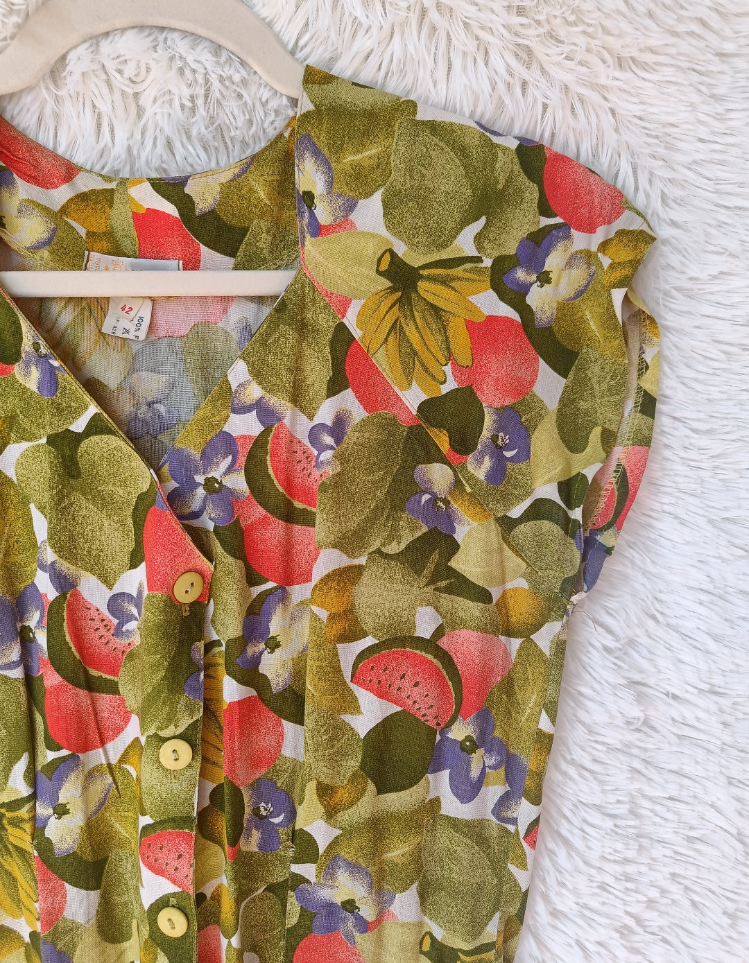 Vestito fantasia frutta anni '80