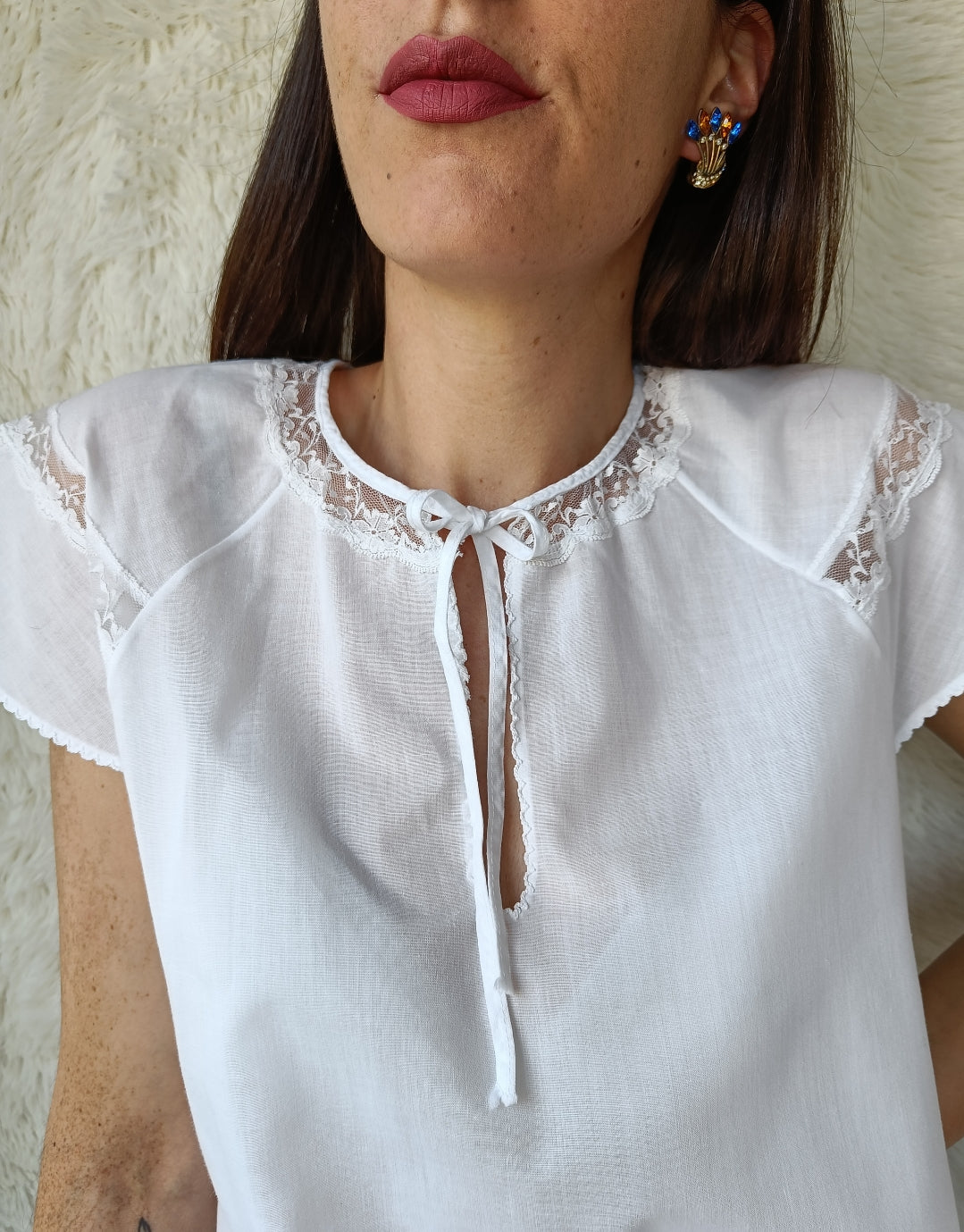 Blusa con pizzo
