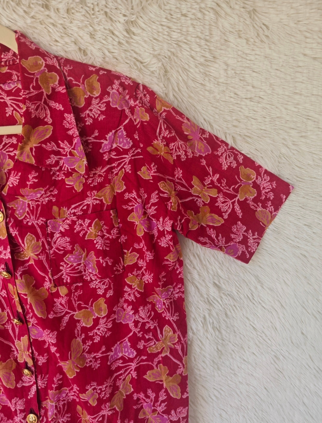 Camicia sartoriale con stampa farfalle