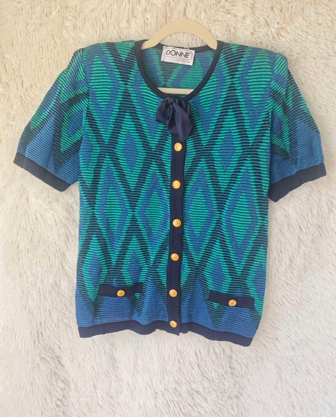 Cardigan vintage anni ‘80 in cotone