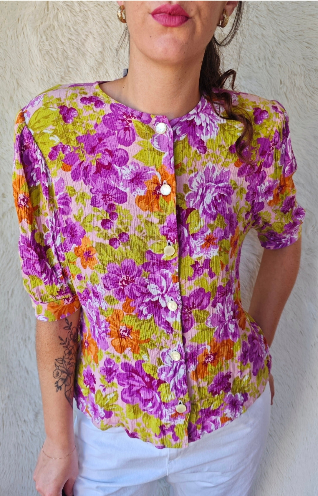 Camicia vintage floreale Aerea by Andrea Ferrari