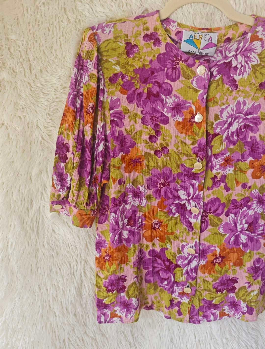 Camicia vintage floreale Aerea by Andrea Ferrari