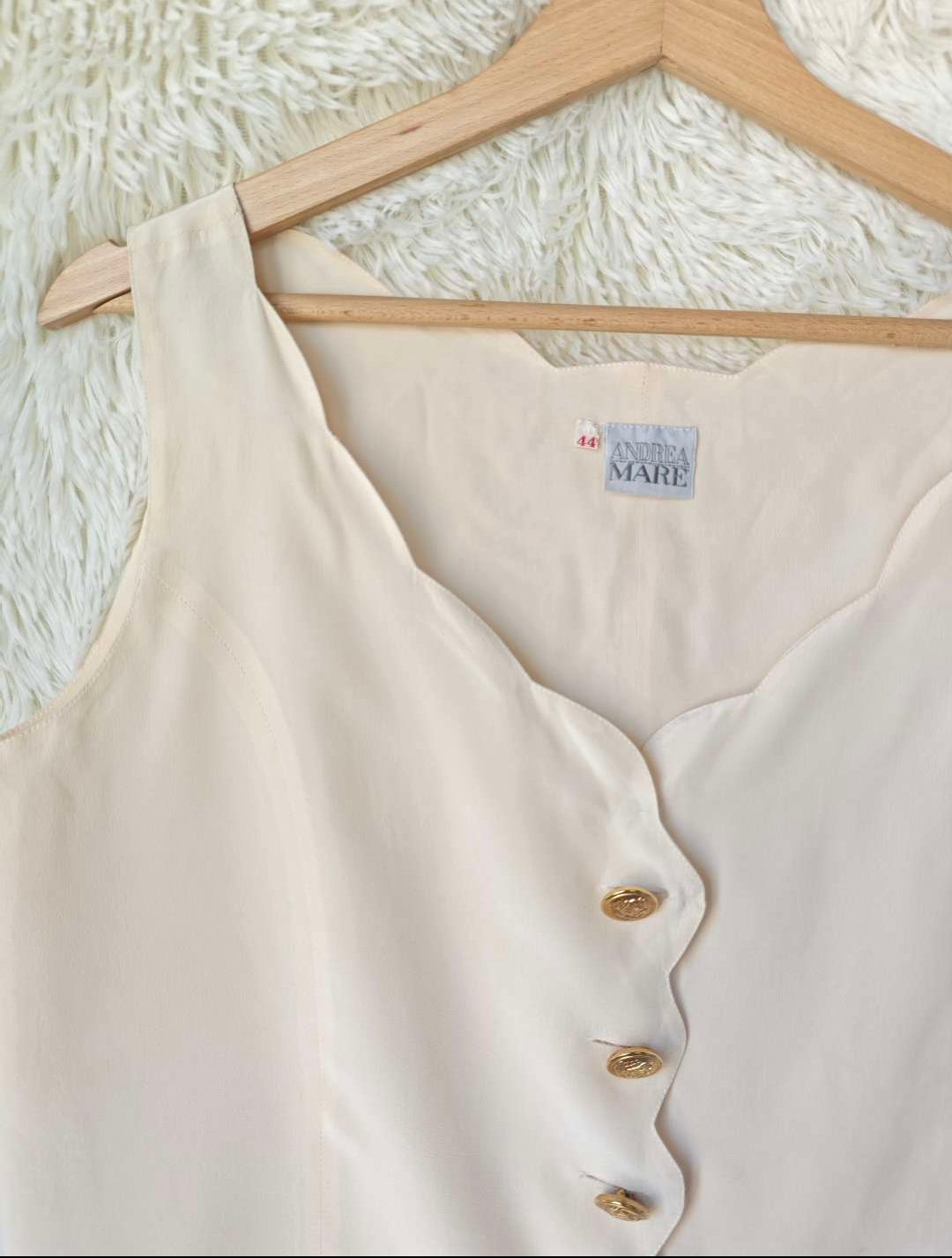 Top 100% seta crema