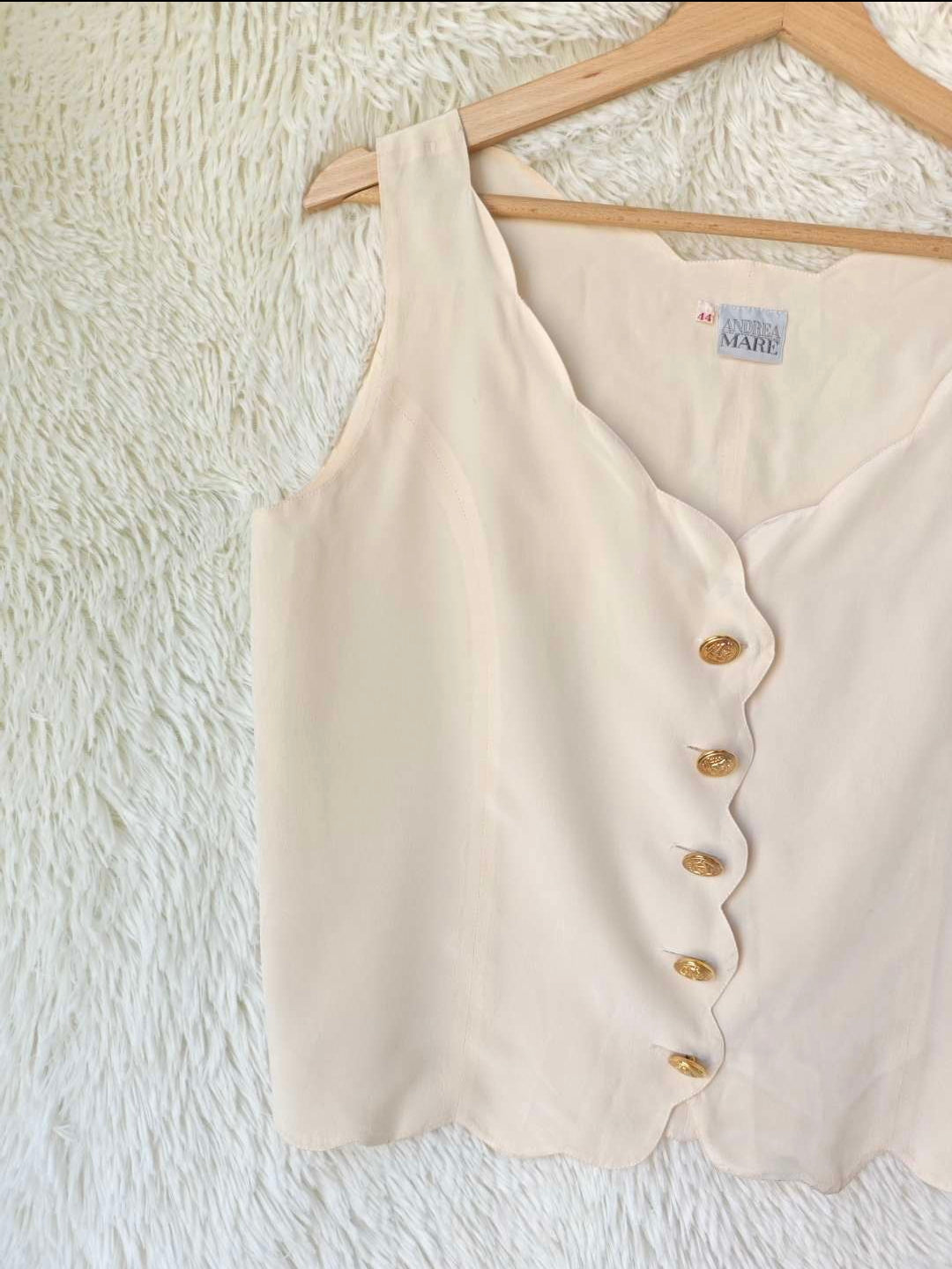 Top 100% seta crema