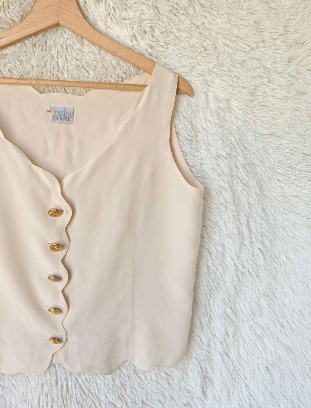 Top 100% seta crema