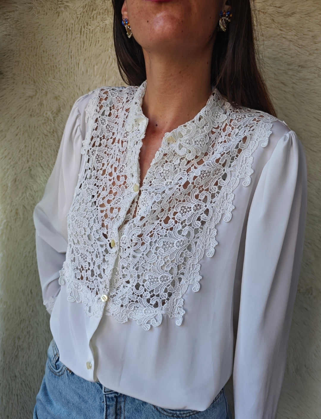 Camicia pizzo sangallo