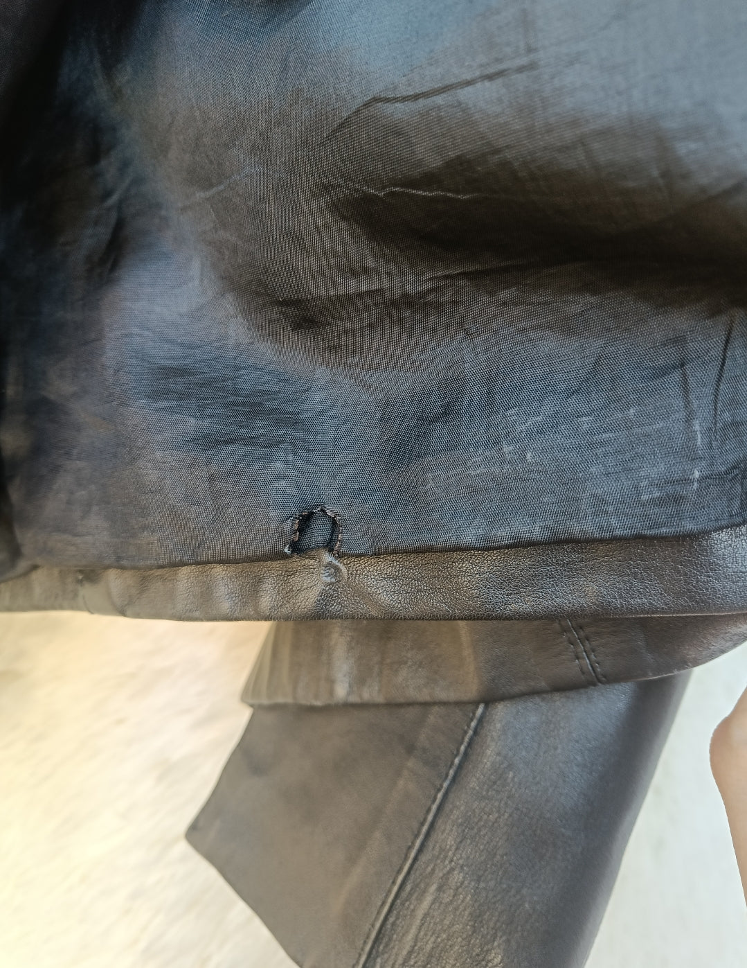 Trench vera pelle e camoscio
