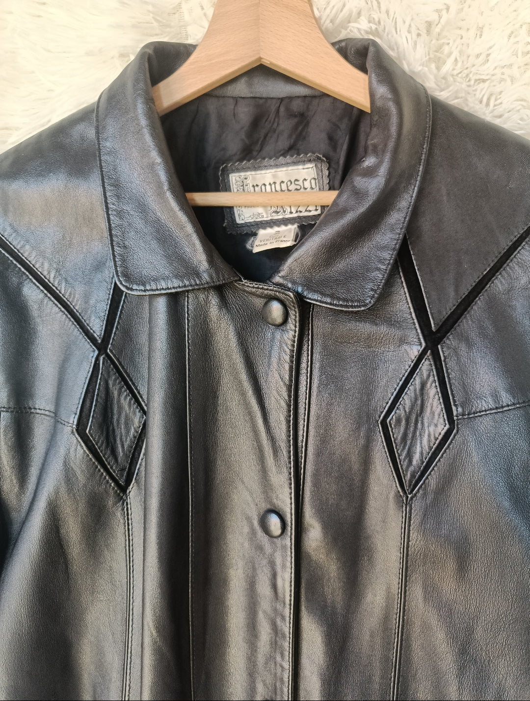 Trench vera pelle e camoscio