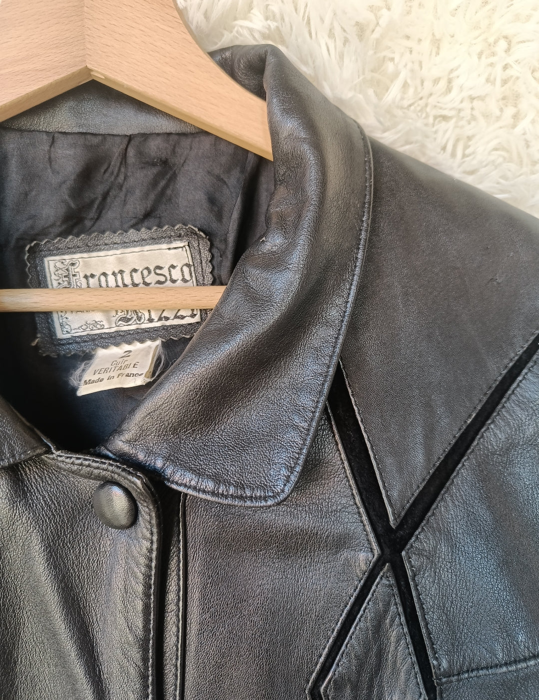 Trench vera pelle e camoscio