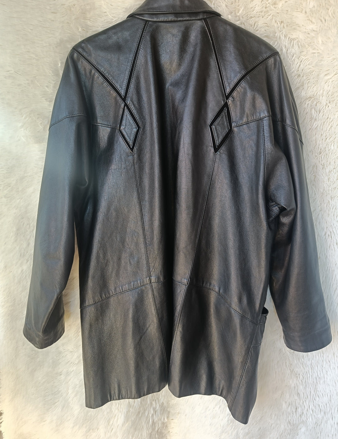 Trench vera pelle e camoscio