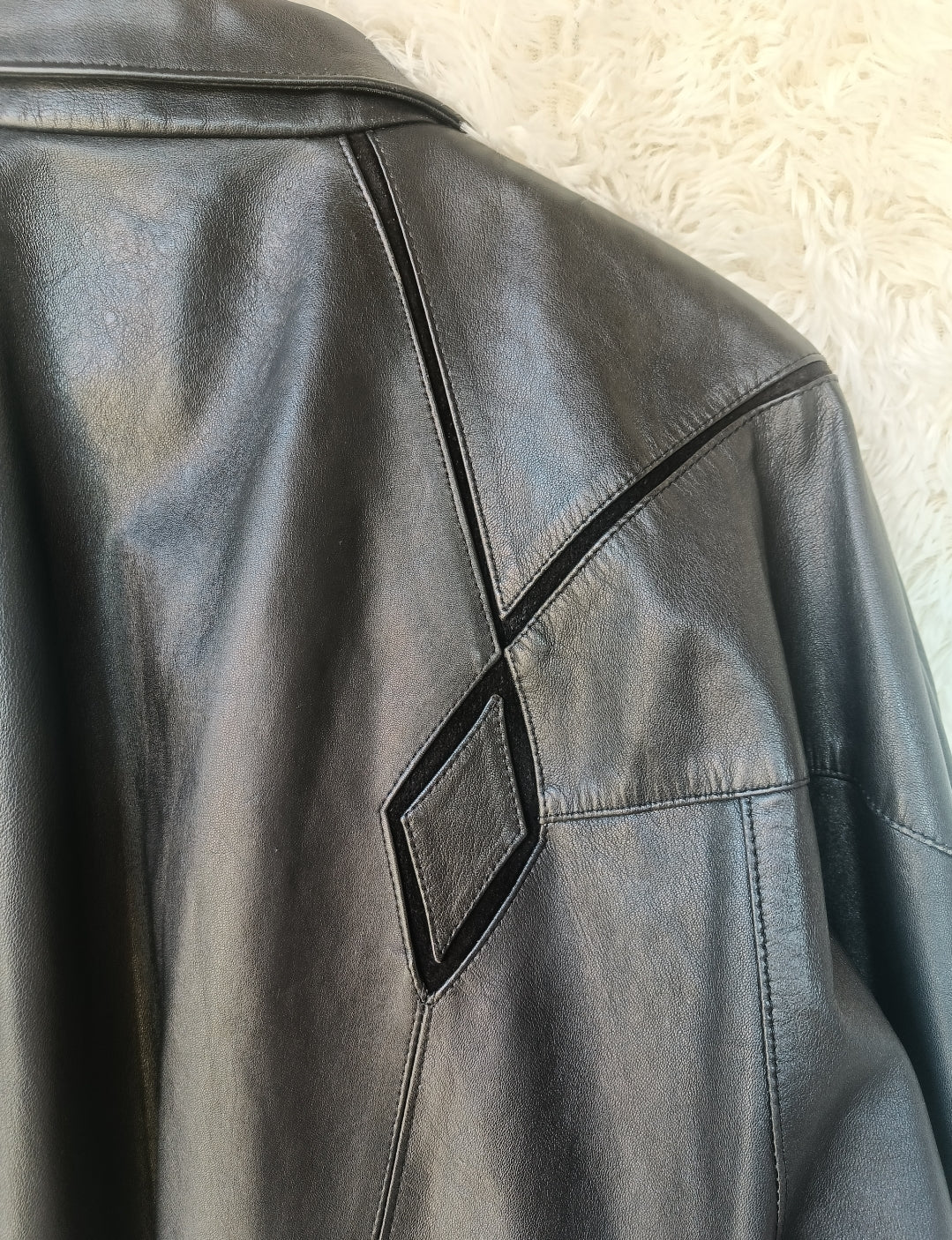 Trench vera pelle e camoscio