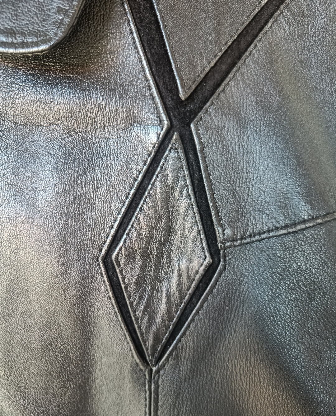 Trench vera pelle e camoscio