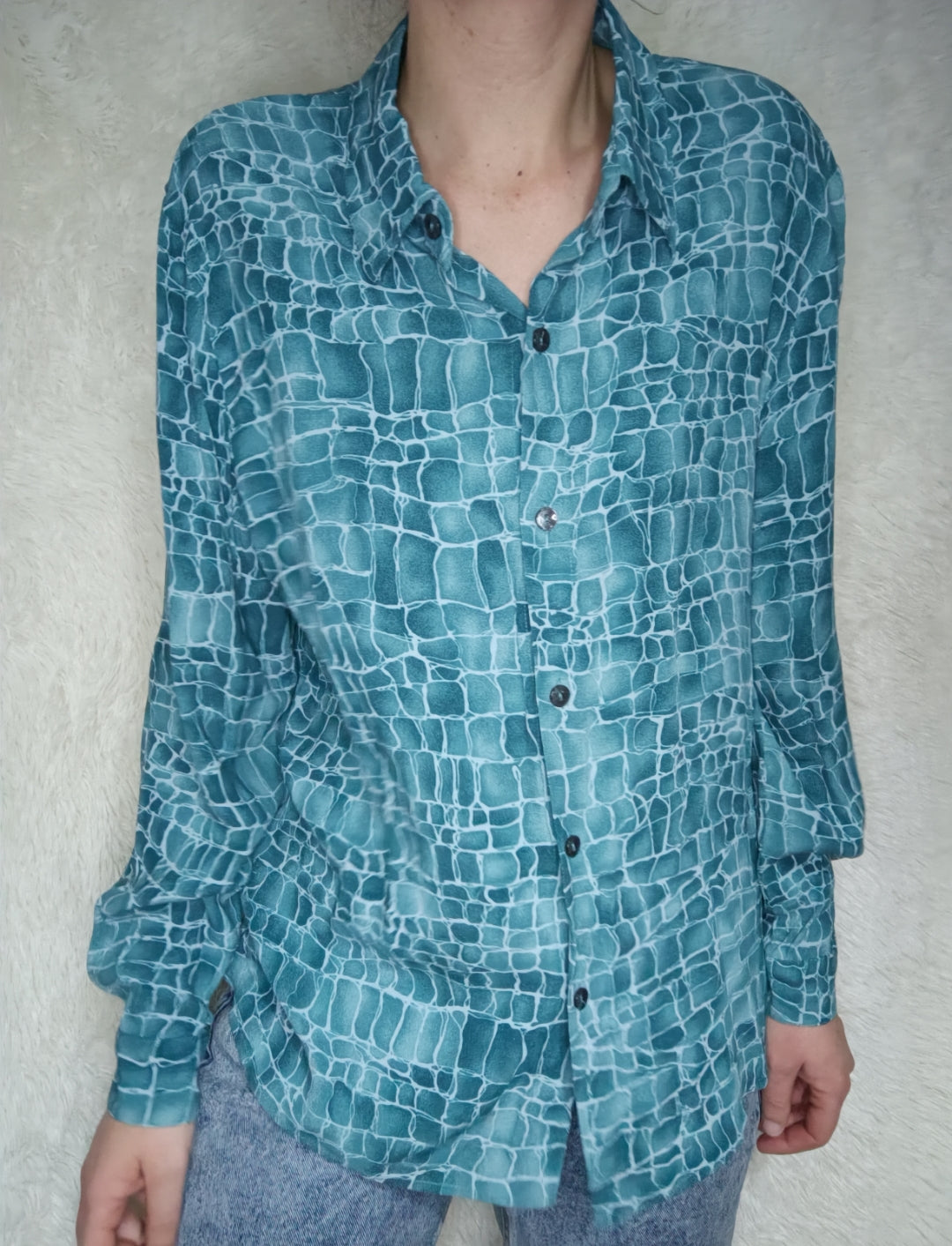Camicia turchese acqua