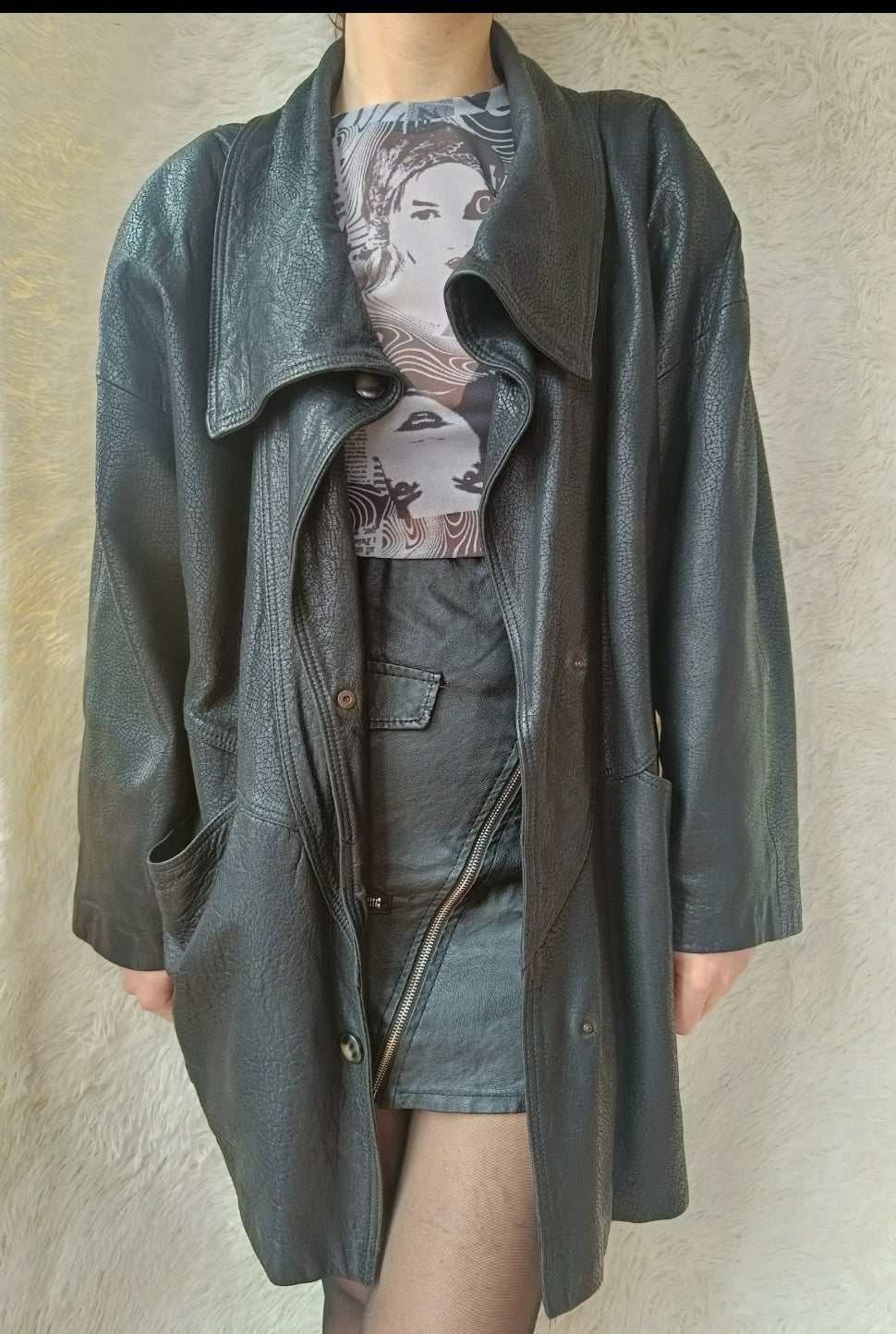 Giacca oversize grinzata