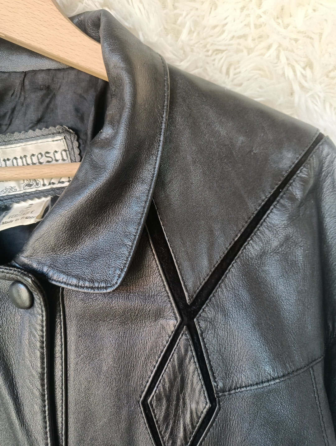 Trench vera pelle e camoscio
