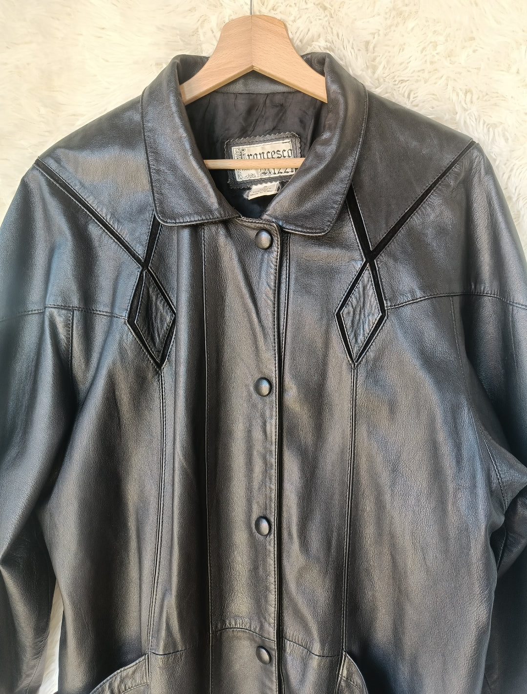 Trench vera pelle e camoscio