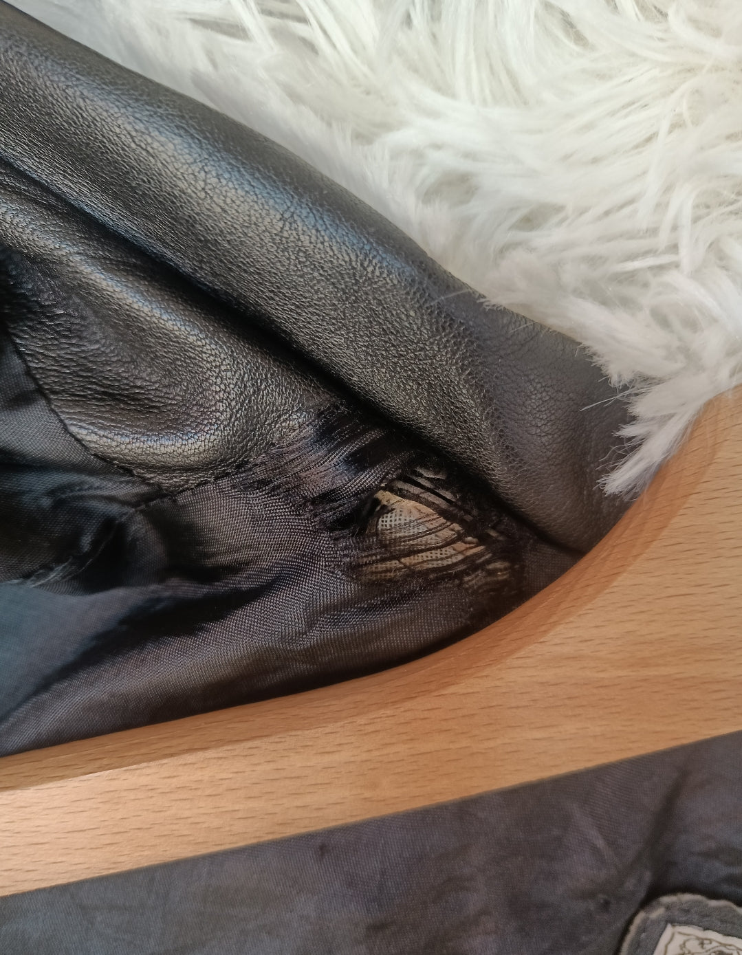 Trench vera pelle e camoscio