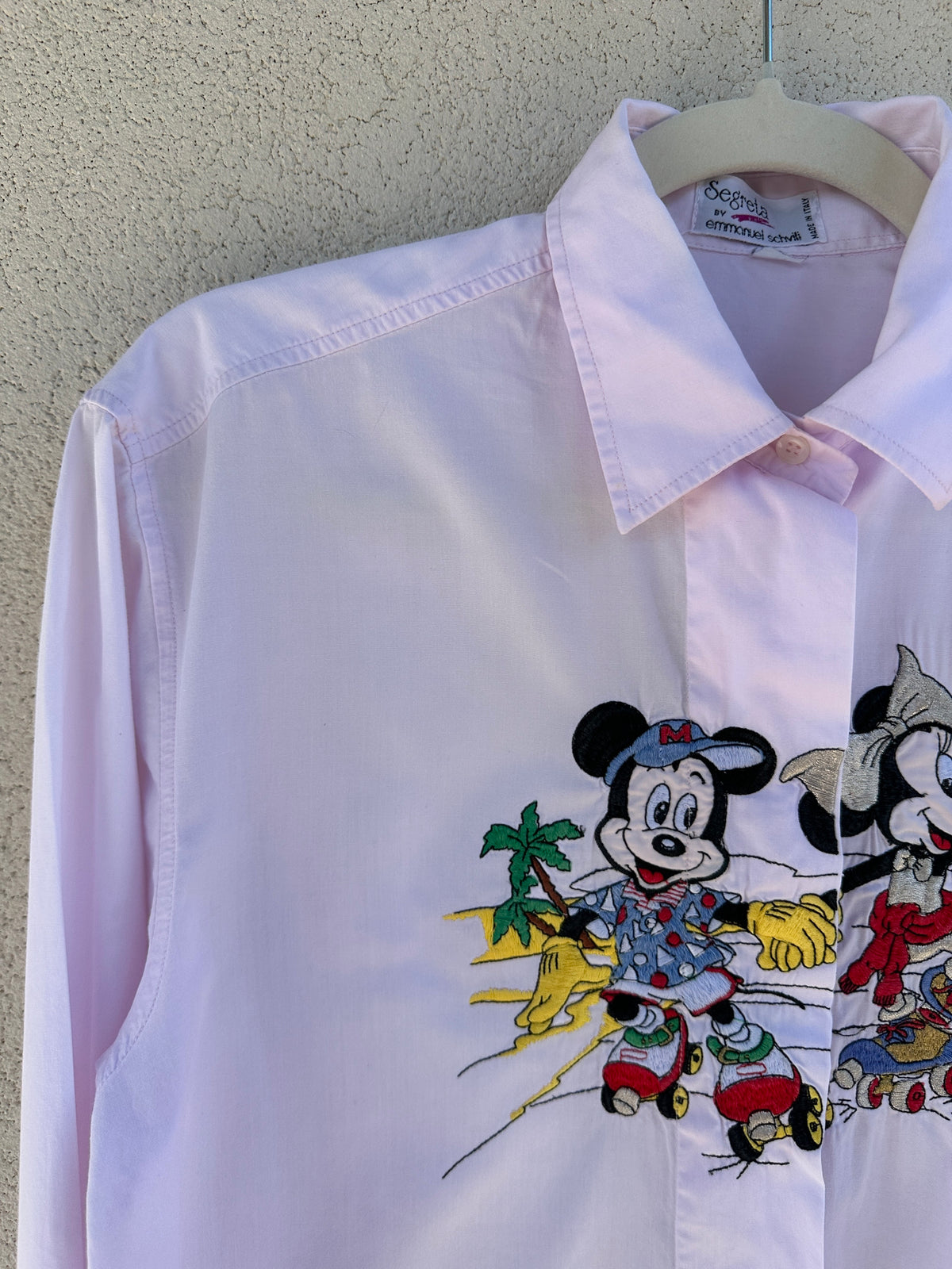 Camicia Topolino e Minnie sui pattini