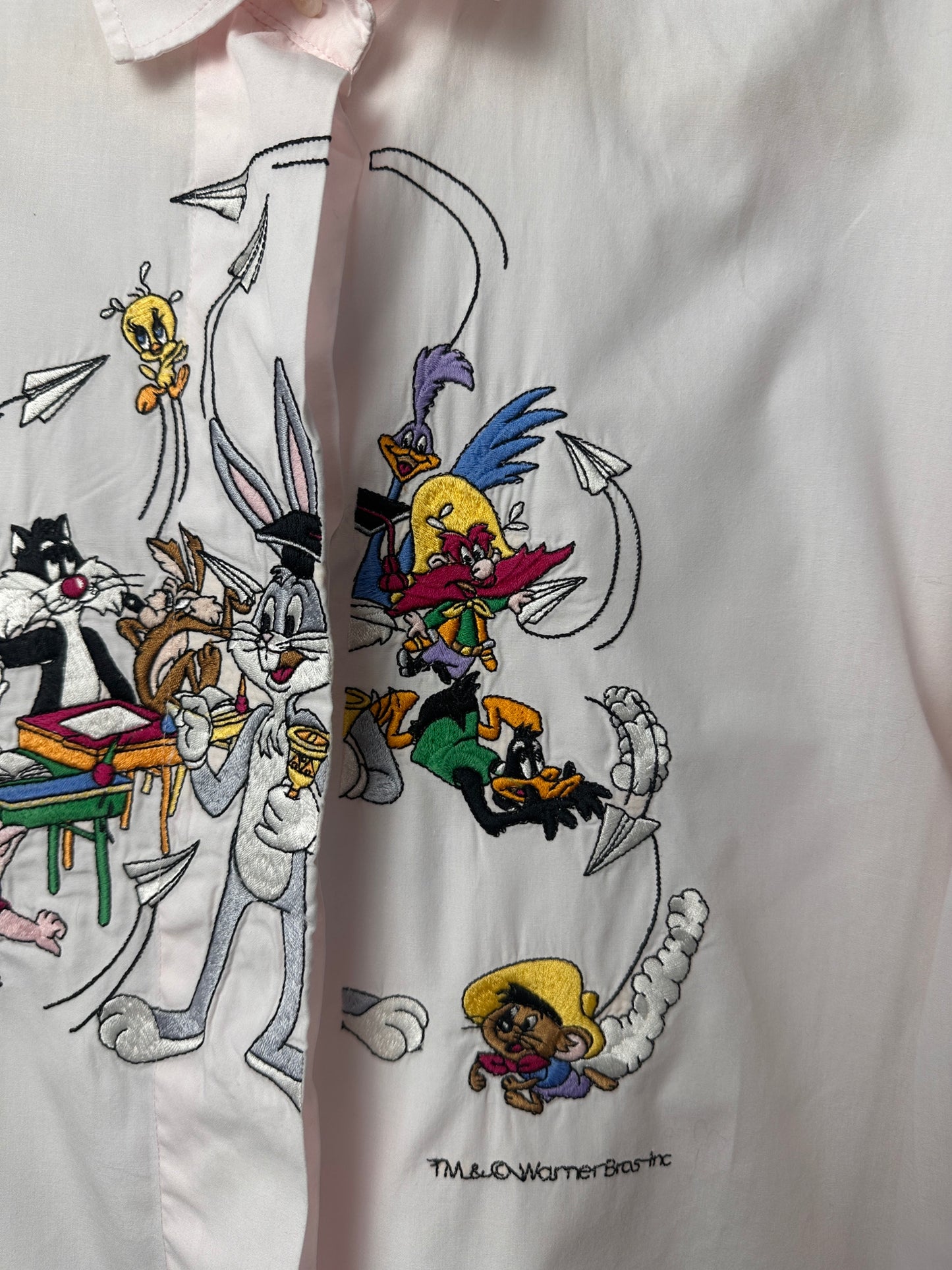 Camicia Looney Tunes rosa cipria