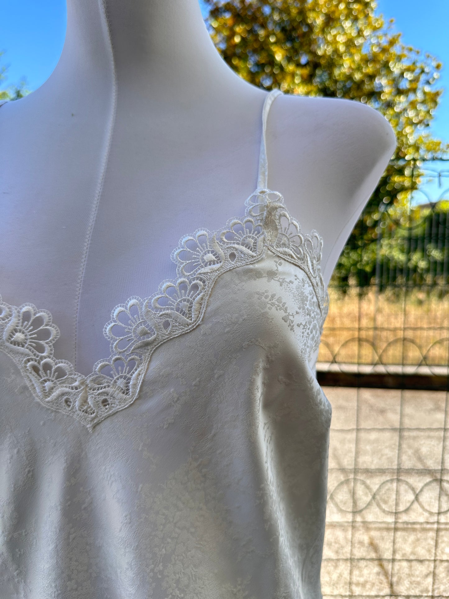 slip dress con pizzo
