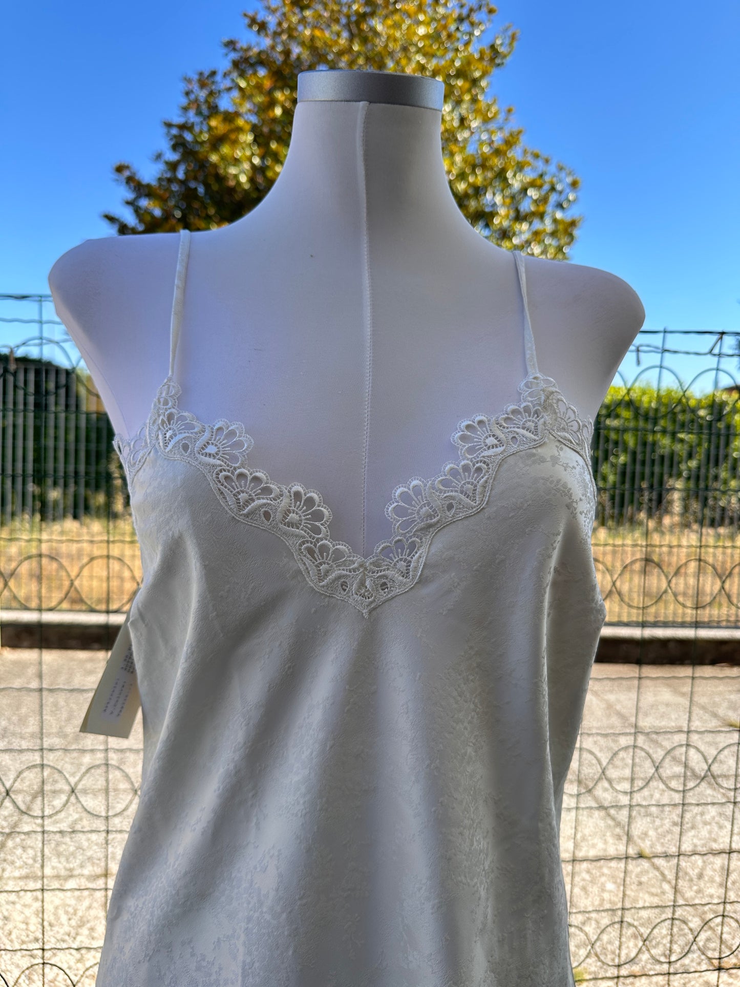 slip dress con pizzo