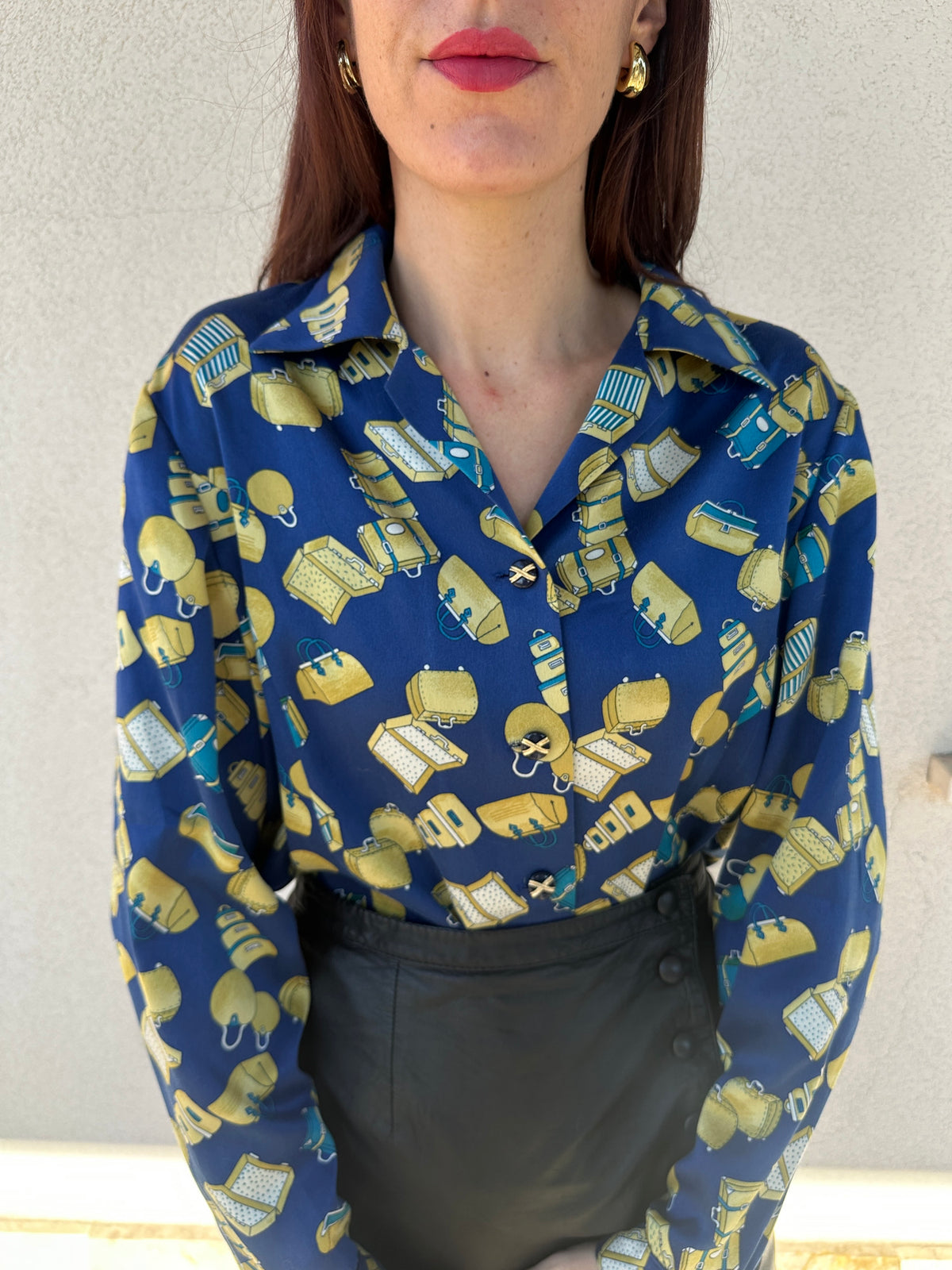 Camicia Vintage Fantasia Valigie