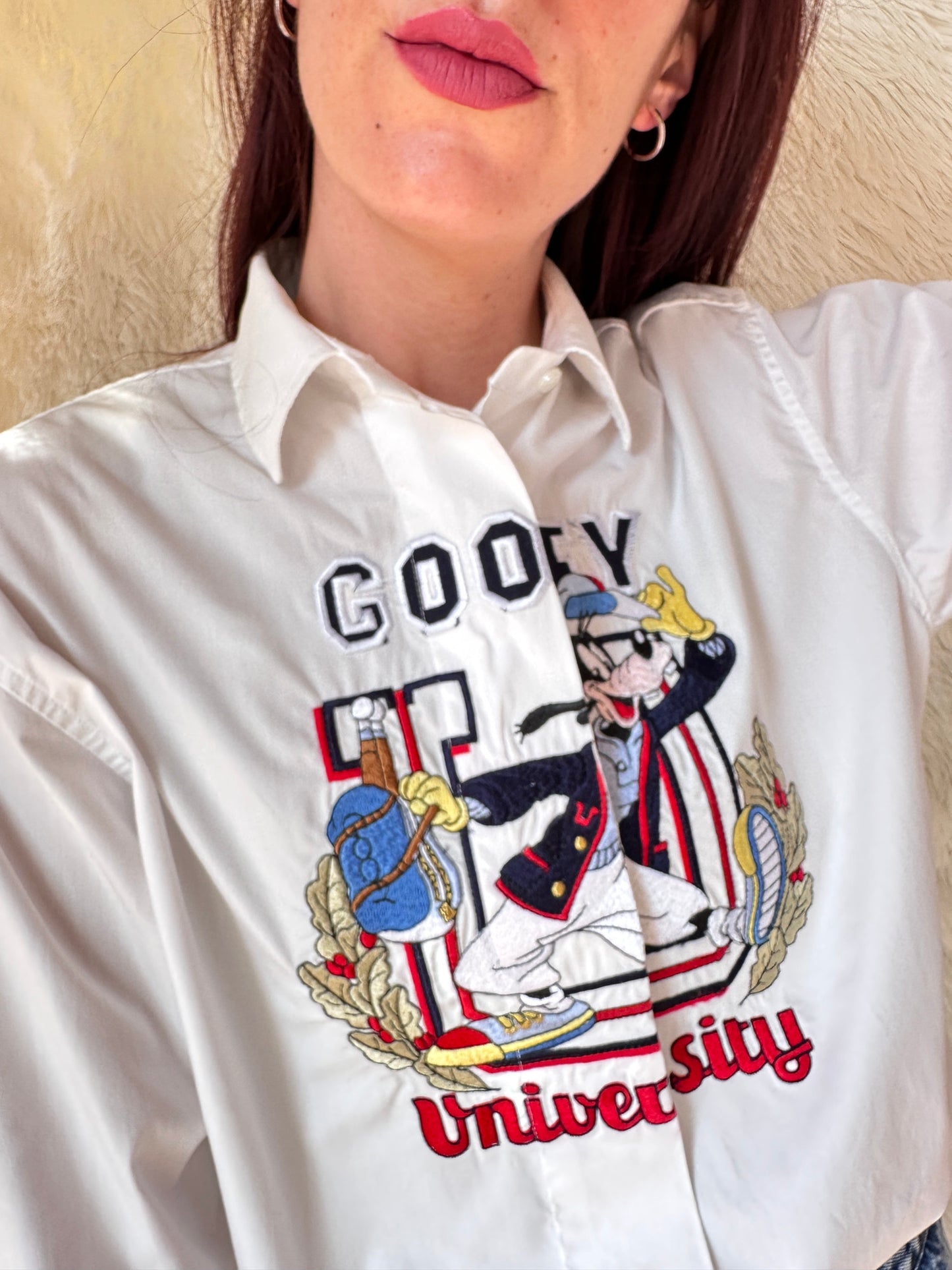 Camicia bianca Goffy university