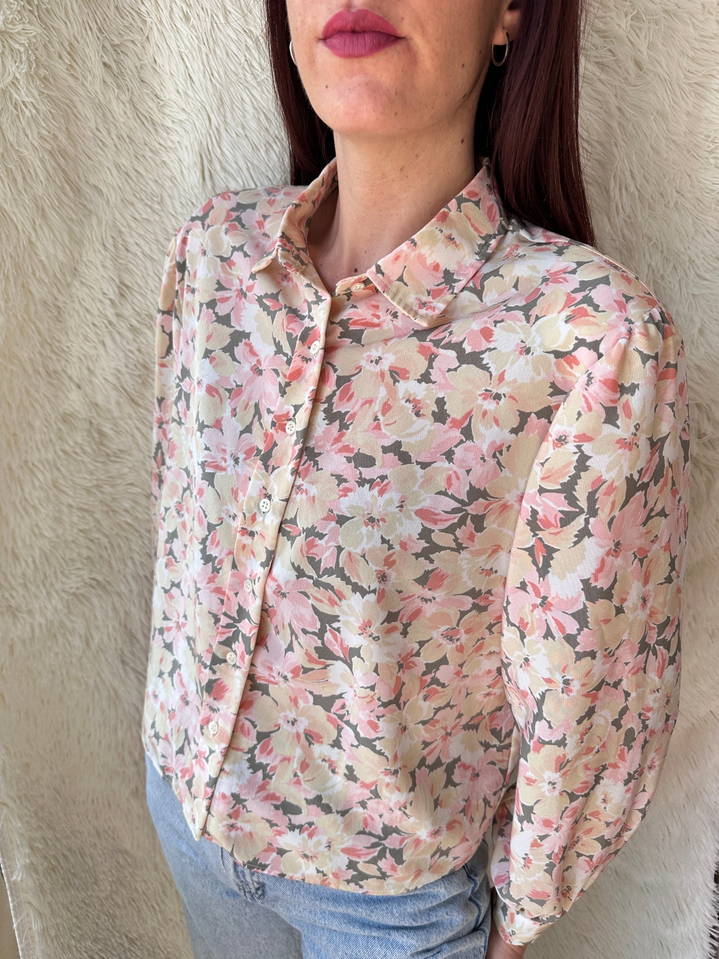 Camicia bouquet pesca