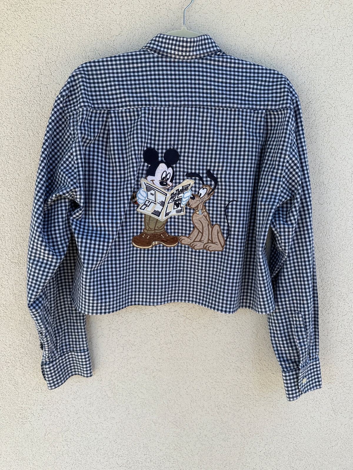 Camicia crop vichy Topolino e Pluto