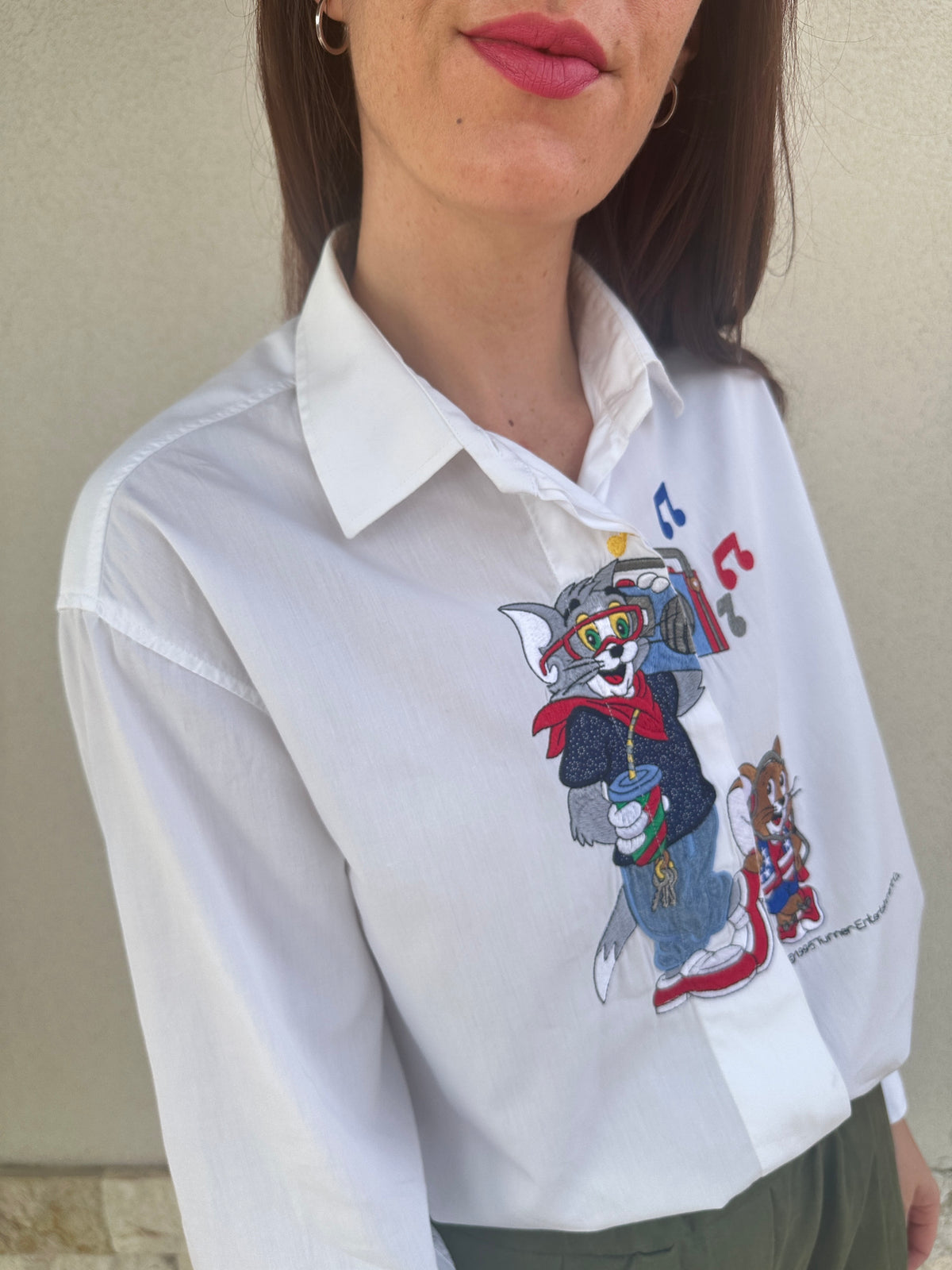 Camicia Tom e Jerry Pop bianca