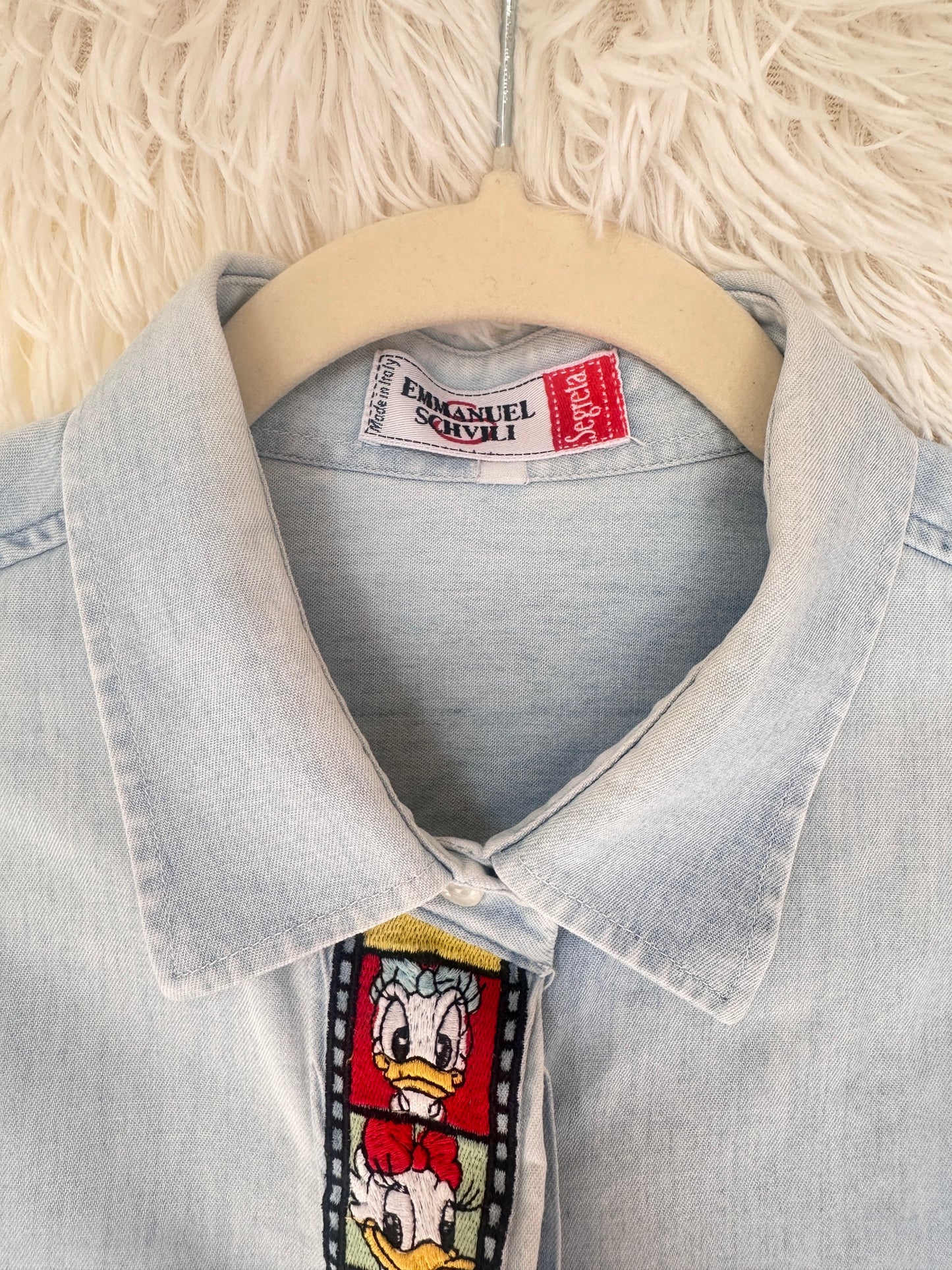 Camicia denim paperina film strip